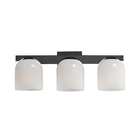 Maxim Lighting Scoop 3-Light Bath Vanity, Black 21233MRBK